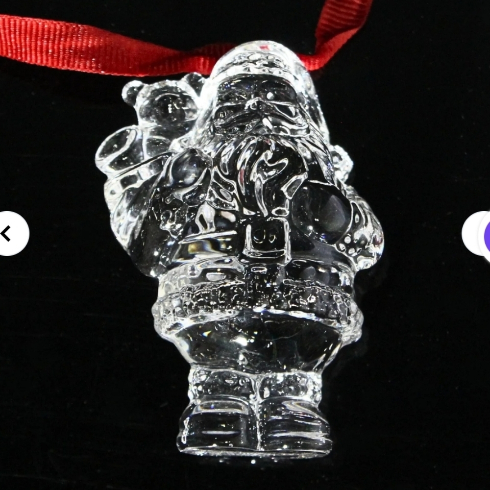Marquis By Waterford Crystal Santa Ornament